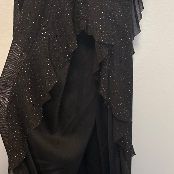 THIRTY THIRTY Women’s Chic Glitter Mesh Ruffle Maxi Dress Size M - Picture 7 of 8